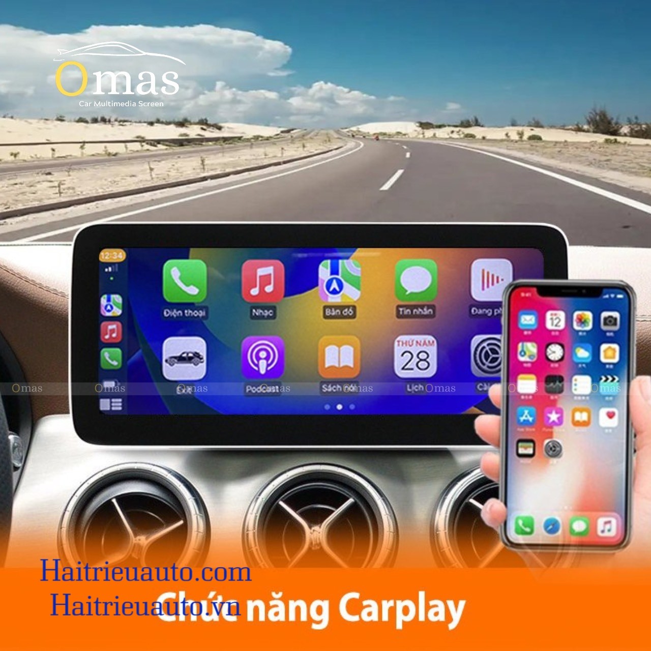 Màn hình android Omas pro 360 xe mercedes CLA 11 Image