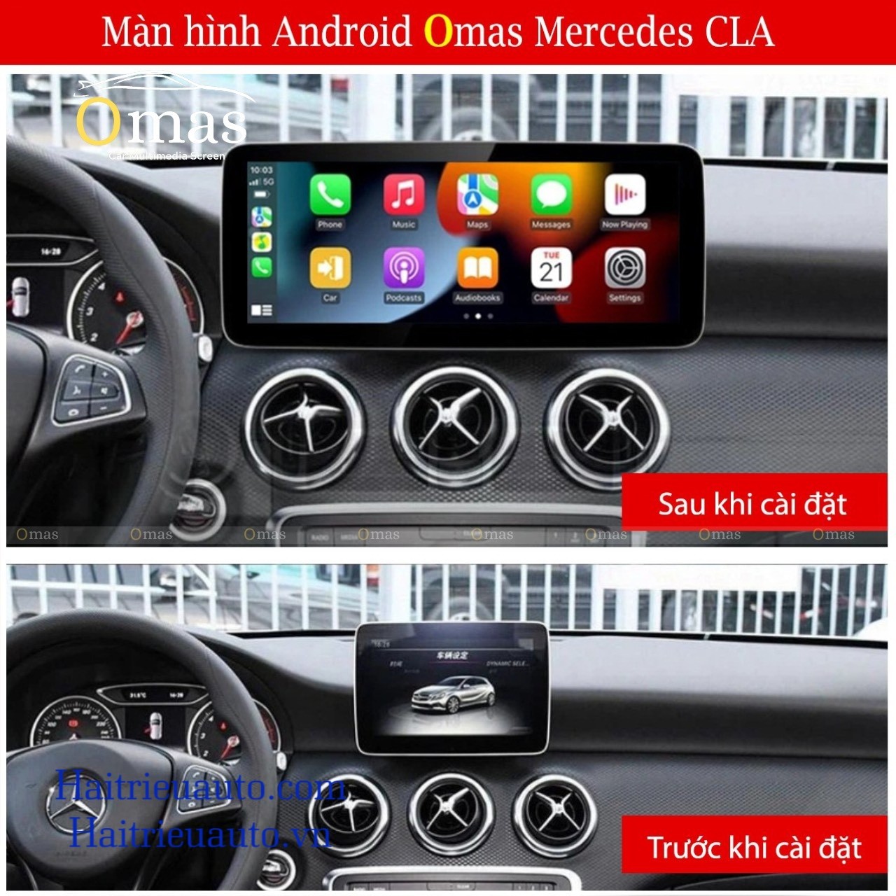 Màn hình android Omas xe mercedes CLA 2 Image