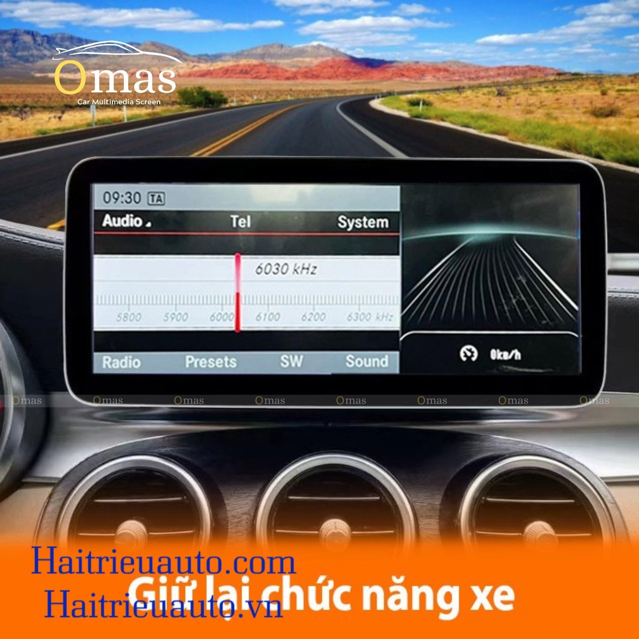 Màn hình android Omas xe mercedes C 2015-2018 5 Image