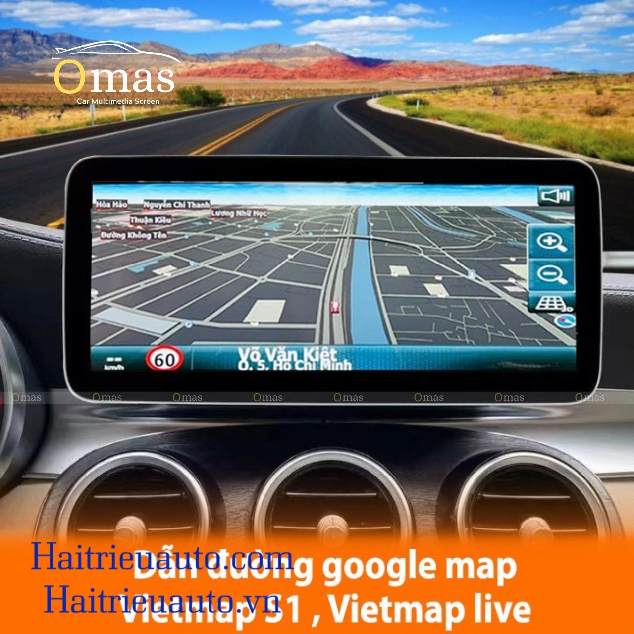 Màn hình android Omas xe mercedes C 2015-2018 6 Image