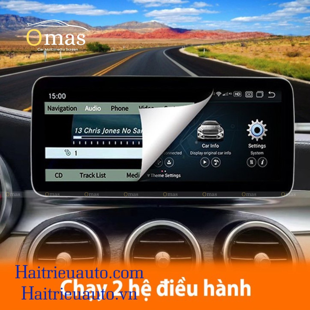 Màn hình android Omas xe mercedes C 2015-2018 9 Image