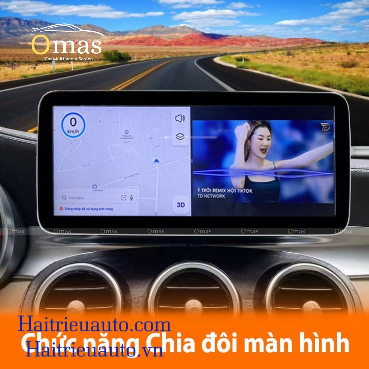 Màn hình android Omas xe mercedes C 2015-2018 10 Image