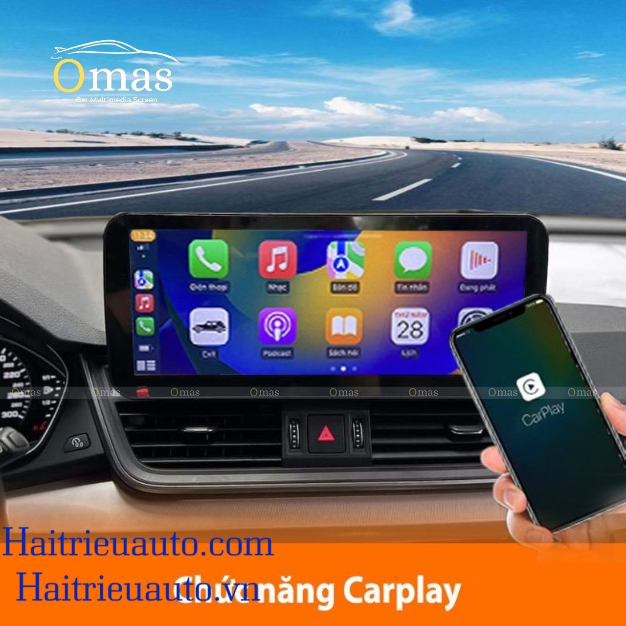 Màn hình android Omas 360 12in xe Audi Q5 2016-2019 4 Image
