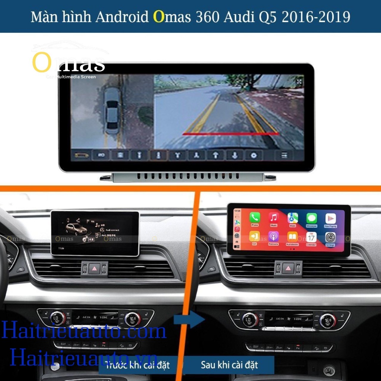 Màn hình android Omas 360 12in xe Audi Q5 2016-2019 2 Image