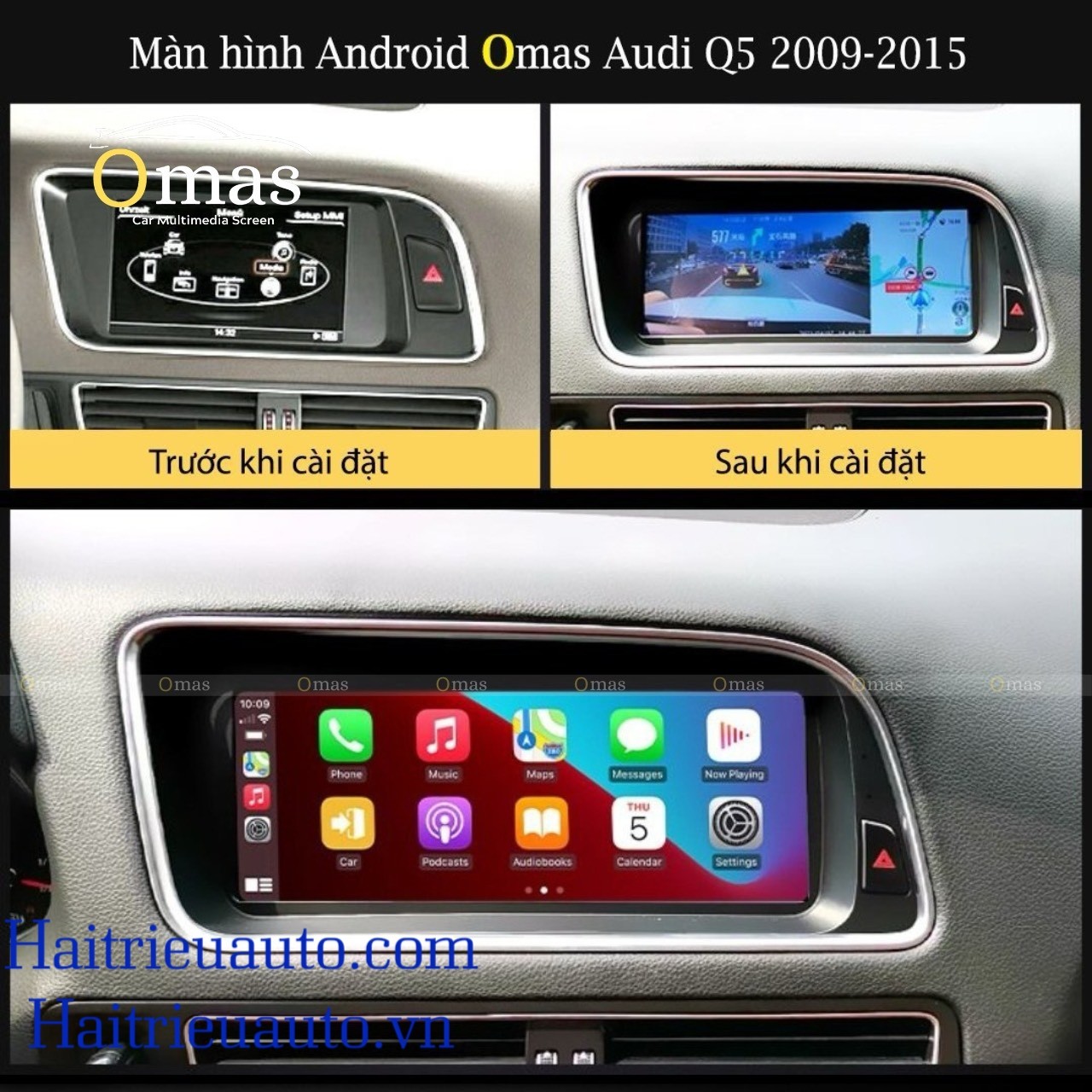 Màn hình android Omas audi Q5 2 Image
