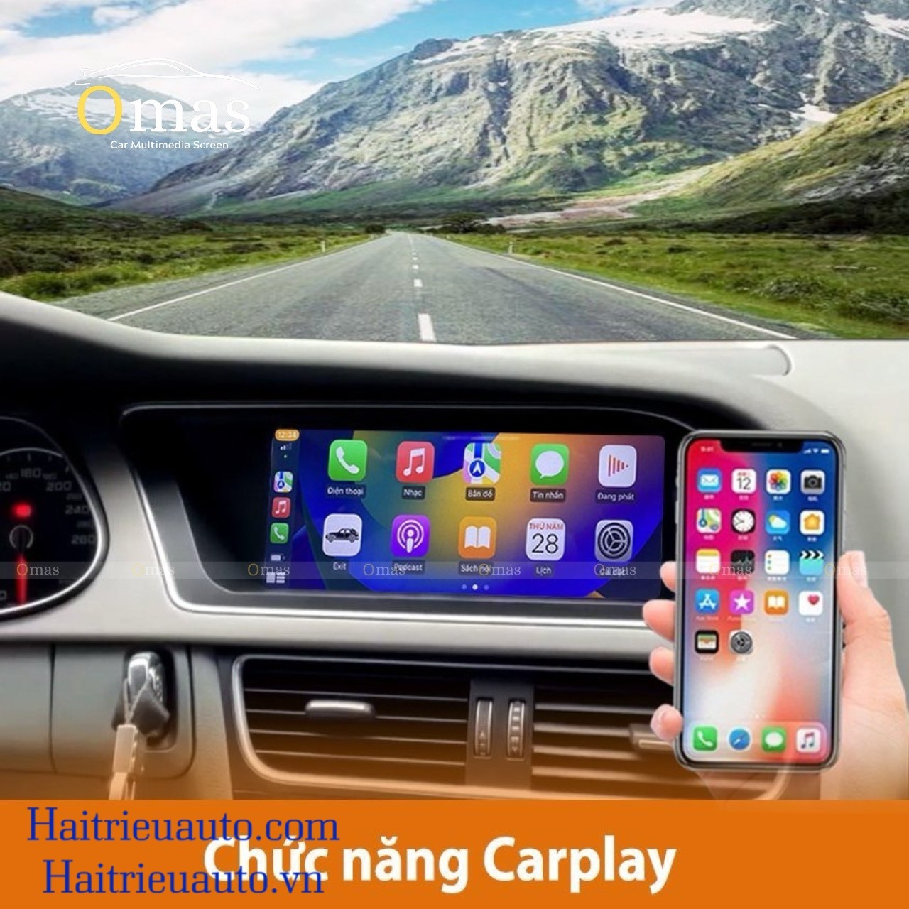 Màn hình android Omas xe Audi A5 6 Image