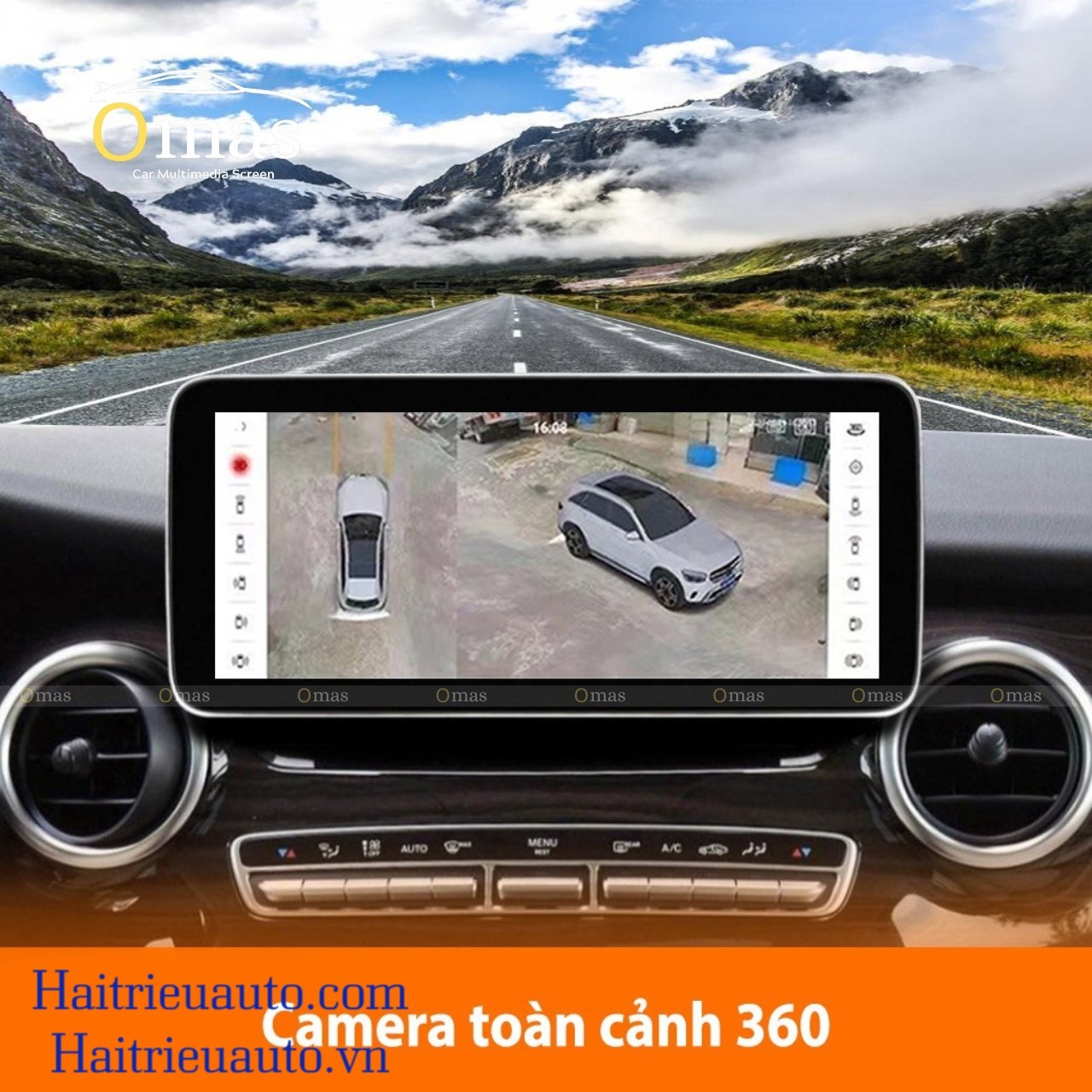 Màn hình android Omas 360 xe mercedes V 2015-2018 7 Image