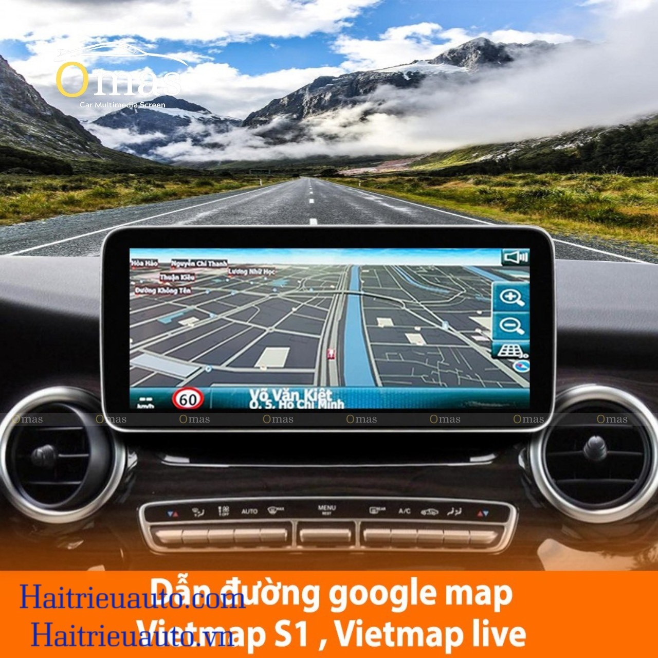 Màn hình android Omas 360 xe mercedes V 2015-2018 8 Image