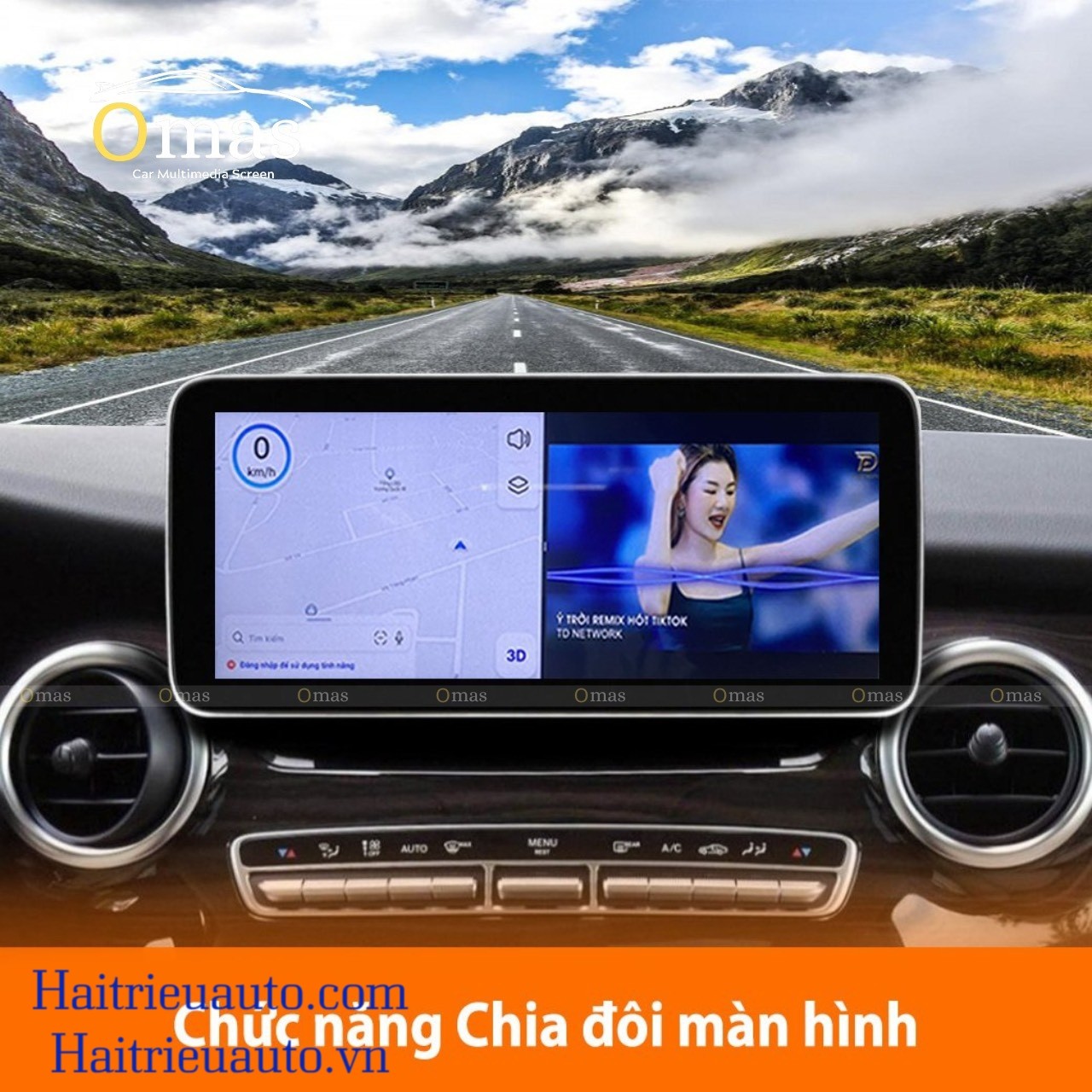 Màn hình android Omas 360 xe mercedes V 2015-2018 9 Image