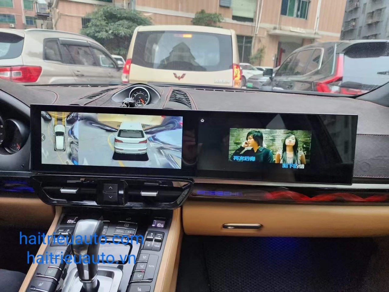 Màn hình android mẫu dài xe Porsche Cayenne 2 Image