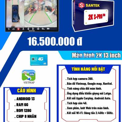 Màn hình android Santek 2k S900