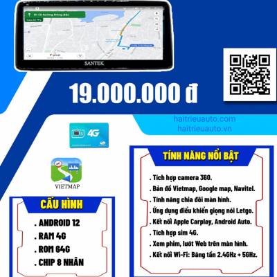 Màn hình android Santek xe Mazda