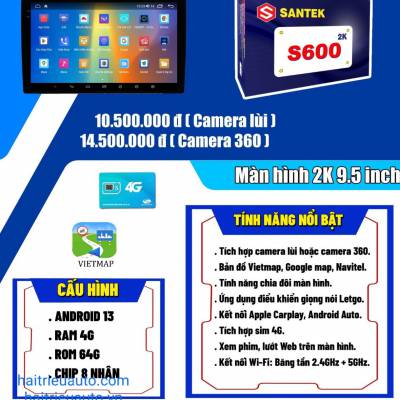 Màn hình android Santek 2k S500