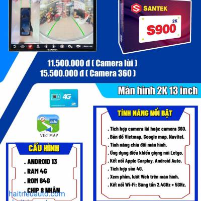 Màn hình android Santek 2k S800