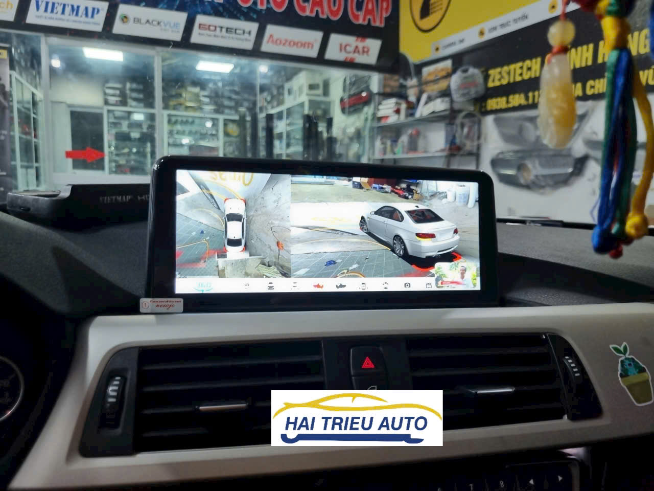 Màn hình android liền camera 360 xe BMW 320 7 Image