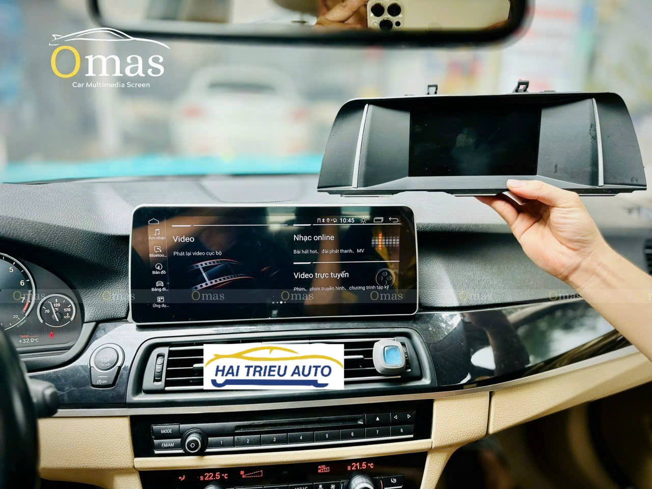 Màn hình android Omas 12in xe BMW 730 5 Image