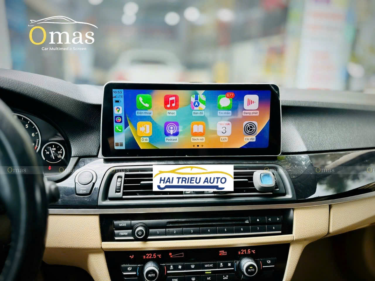 Màn hình android Omas 12in xe BMW 730 6 Image