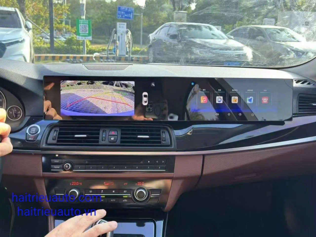 Màn hình android dài xe BMW 520 3 Image