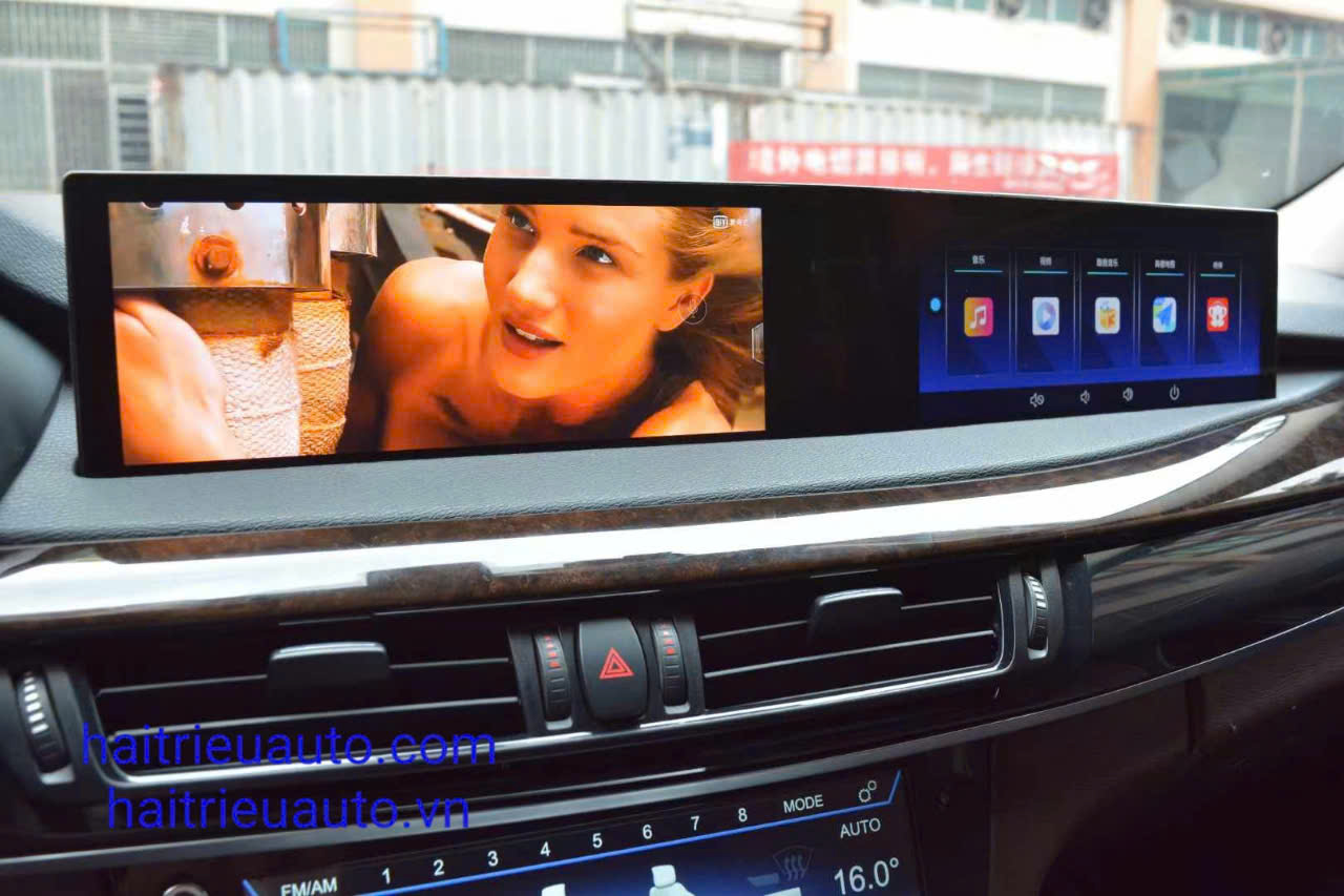 Màn hình android dài xe BMW X5 3 Image