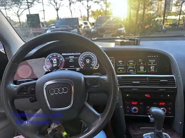 Màn hình android liền đồng hồ xe Audi A6