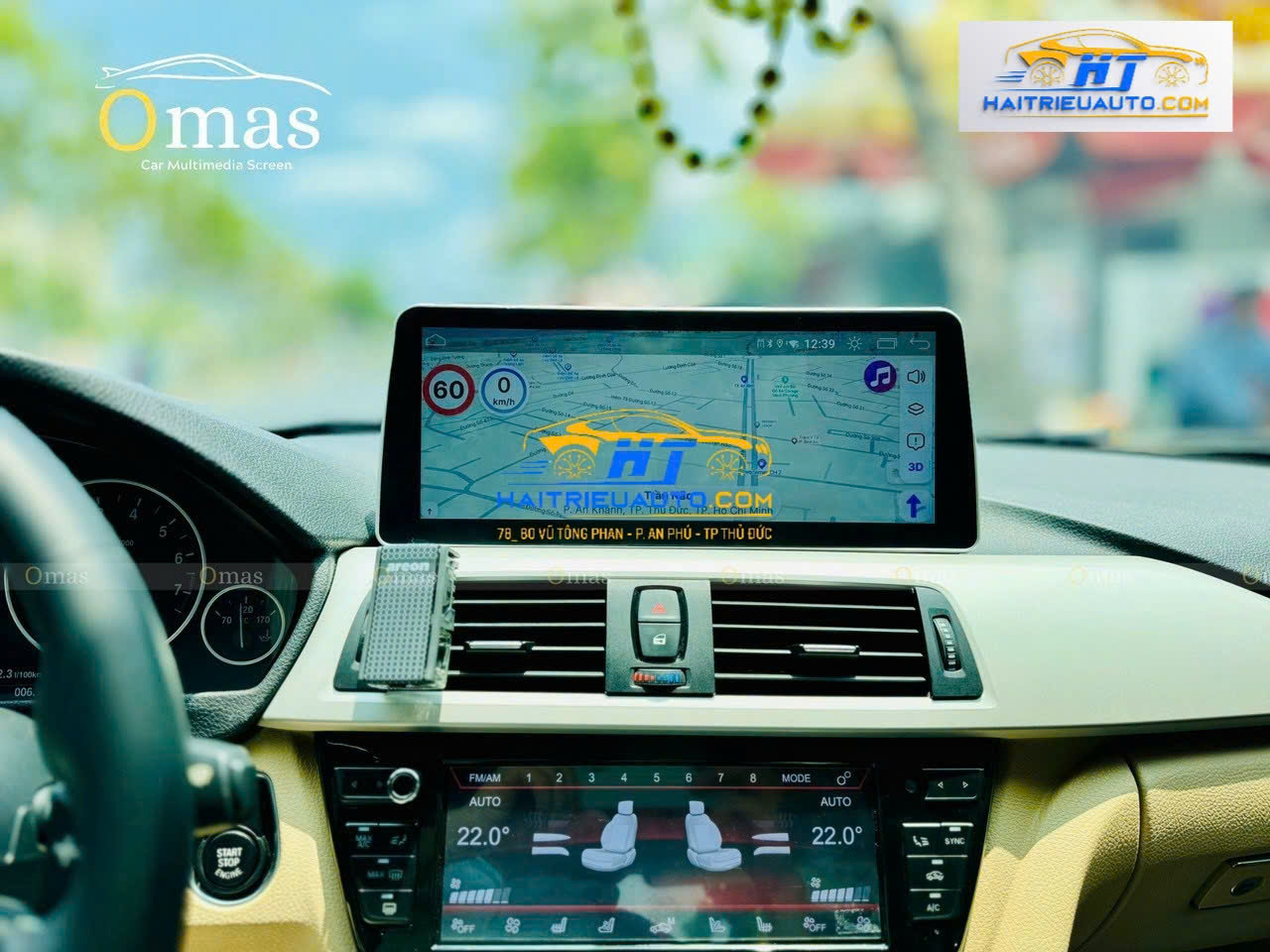 Màn hình android Omas 12 inch 360 xe BMW 320 5 Image