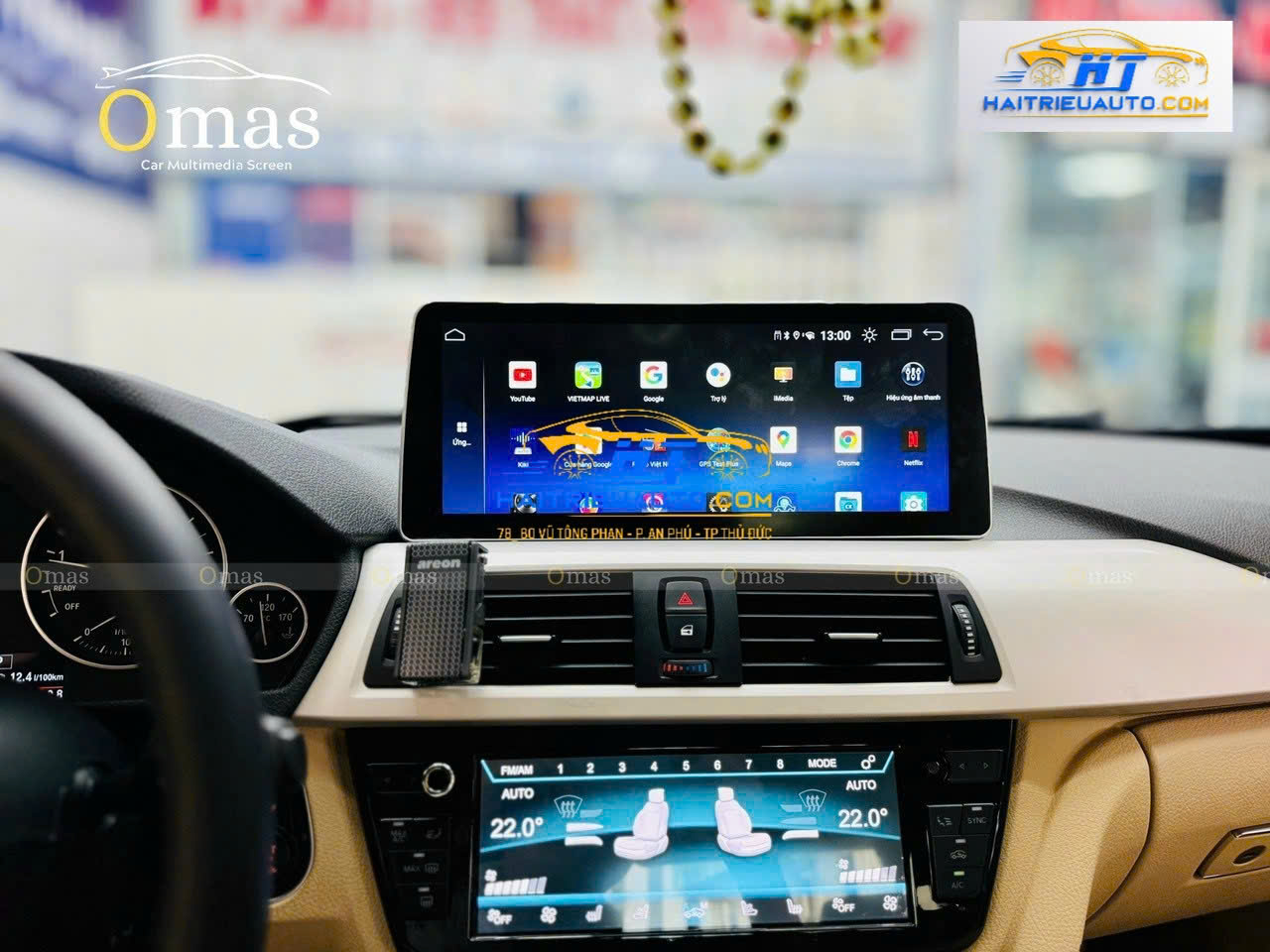 Màn hình android Omas 12 inch 360 xe BMW 320 6 Image