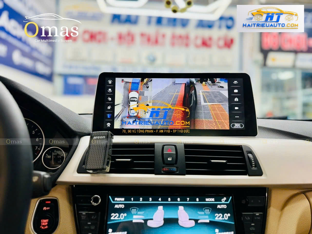 Màn hình android Omas 12 inch 360 xe BMW 320 3 Image
