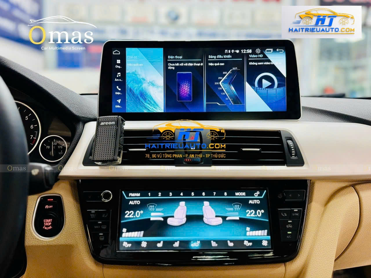 Màn hình android Omas 12 inch 360 xe BMW 320 4 Image