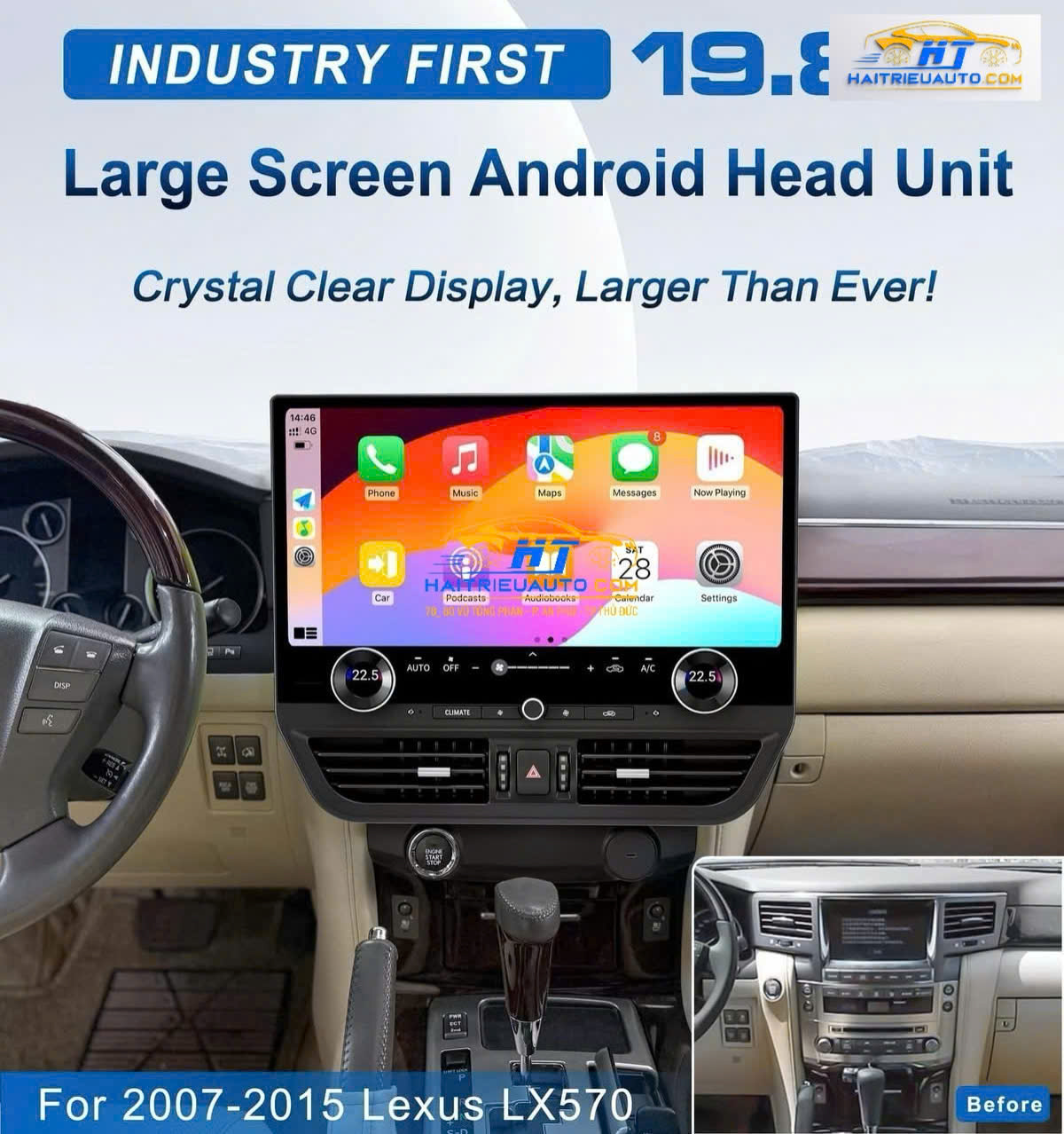 Màn hình android xe Lexus LX570 2008-2015 6 Image