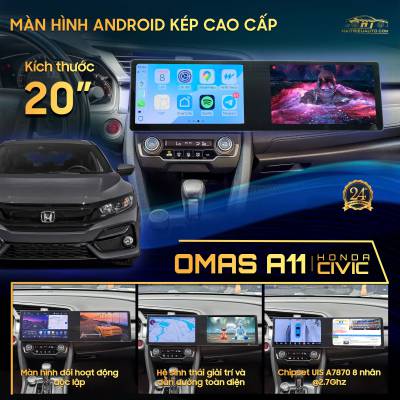 Màn hình android dài Omas A11 xe Honda CR-V