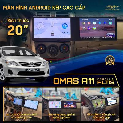 Màn hình android Omas A11 xe Altis