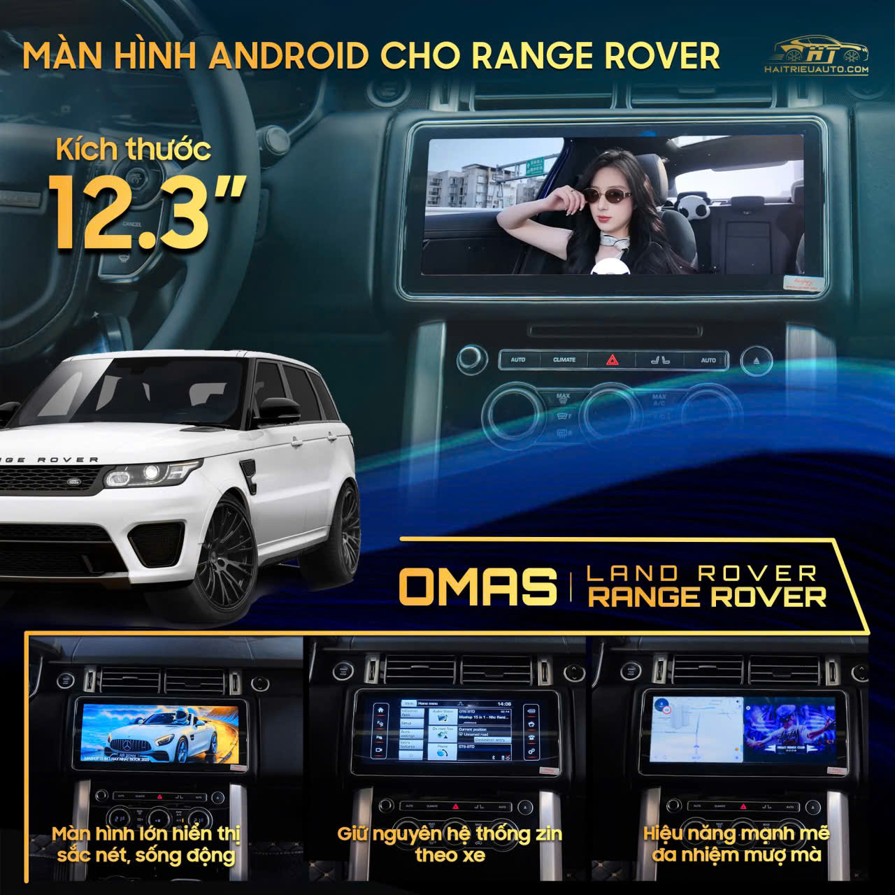 Màn hình android xe Range Rover Vogue 2 Image