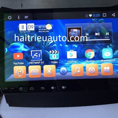 màn hình tesla cho xe Hyundai Santafe